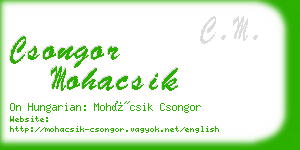 csongor mohacsik business card